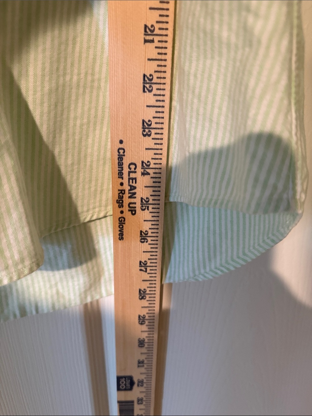 Ralph Lauren Light Mint Green & White Striped Button-Down Shirt - Picture 9 of 10